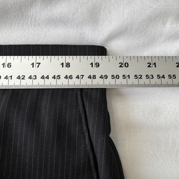 Haggar Men's Pin Striped Business Dress Trouser Pant Black Size May Be Altered - Picture 8 of 12